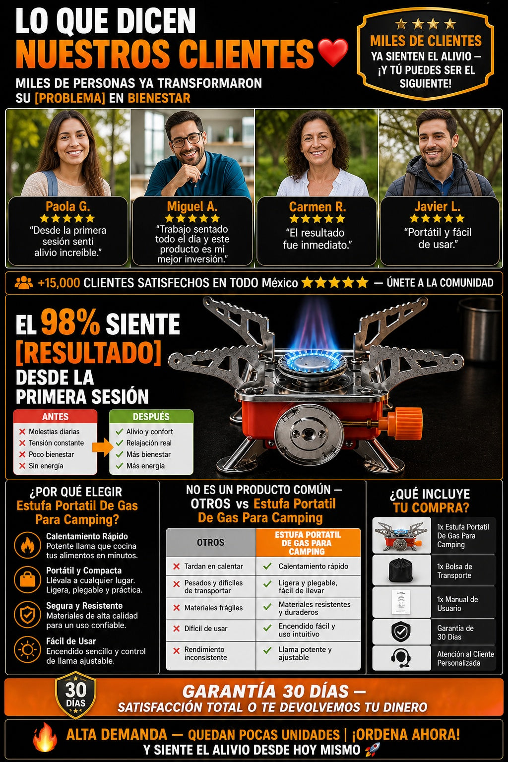 Estufa Portatil De Gas Para Camping - imagen 6