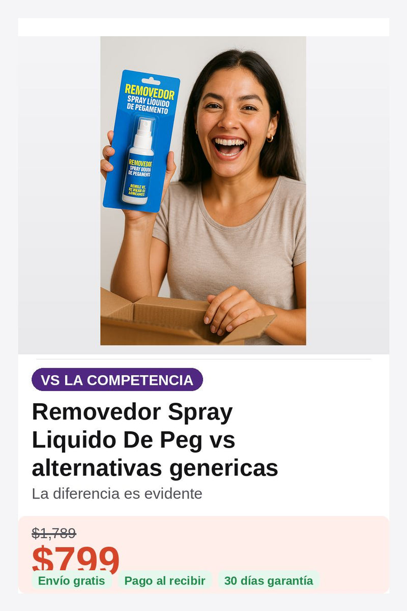 Removedor Spray Liquido De Pegamento — comparativa