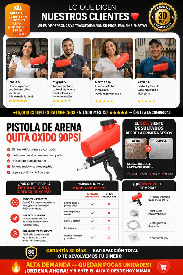 Pistola De Arena Quita Oxido 90psi - imagen 6