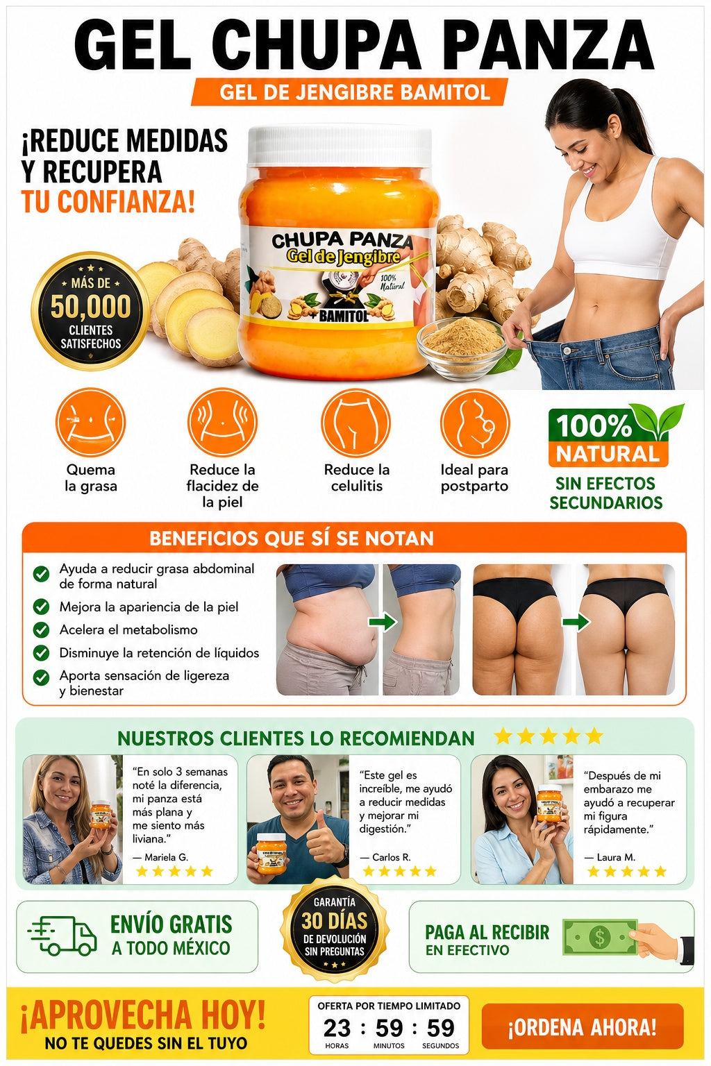 Chupa Panza Gel De Jengibre Bamintol - imagen 6