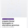 Irrigador Dental Recargable — comparativa