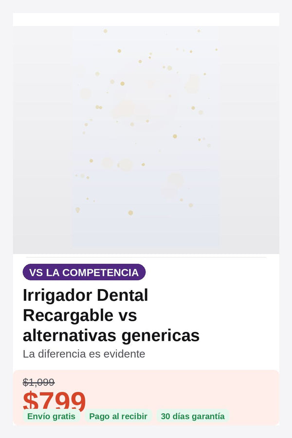 Irrigador Dental Recargable — comparativa