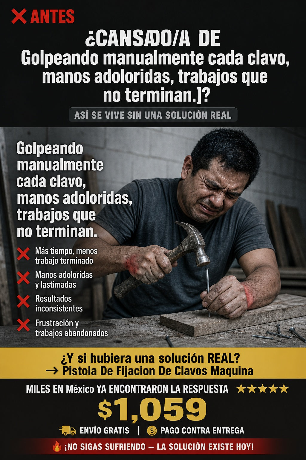 Pistola De Fijacion De Clavos Maquina - sección 6