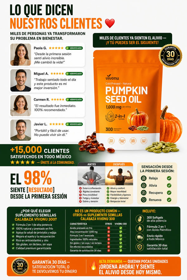 Suplemento Semillas Calabaza Vivonu 300 - imagen 6