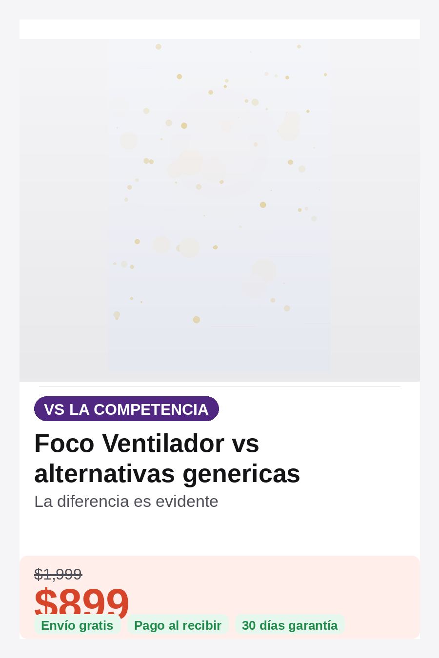 Foco Ventilador — comparativa