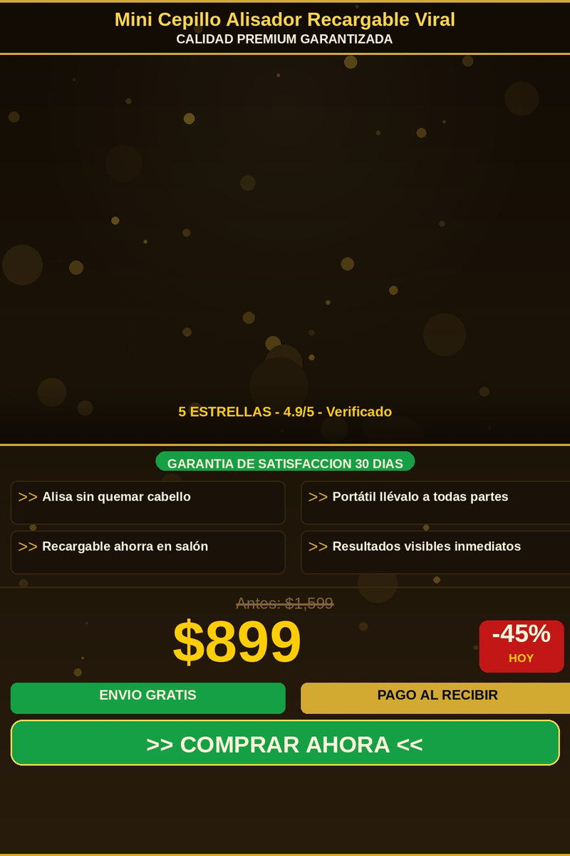 Mini Cepillo Alisador Recargable Viral — editorial