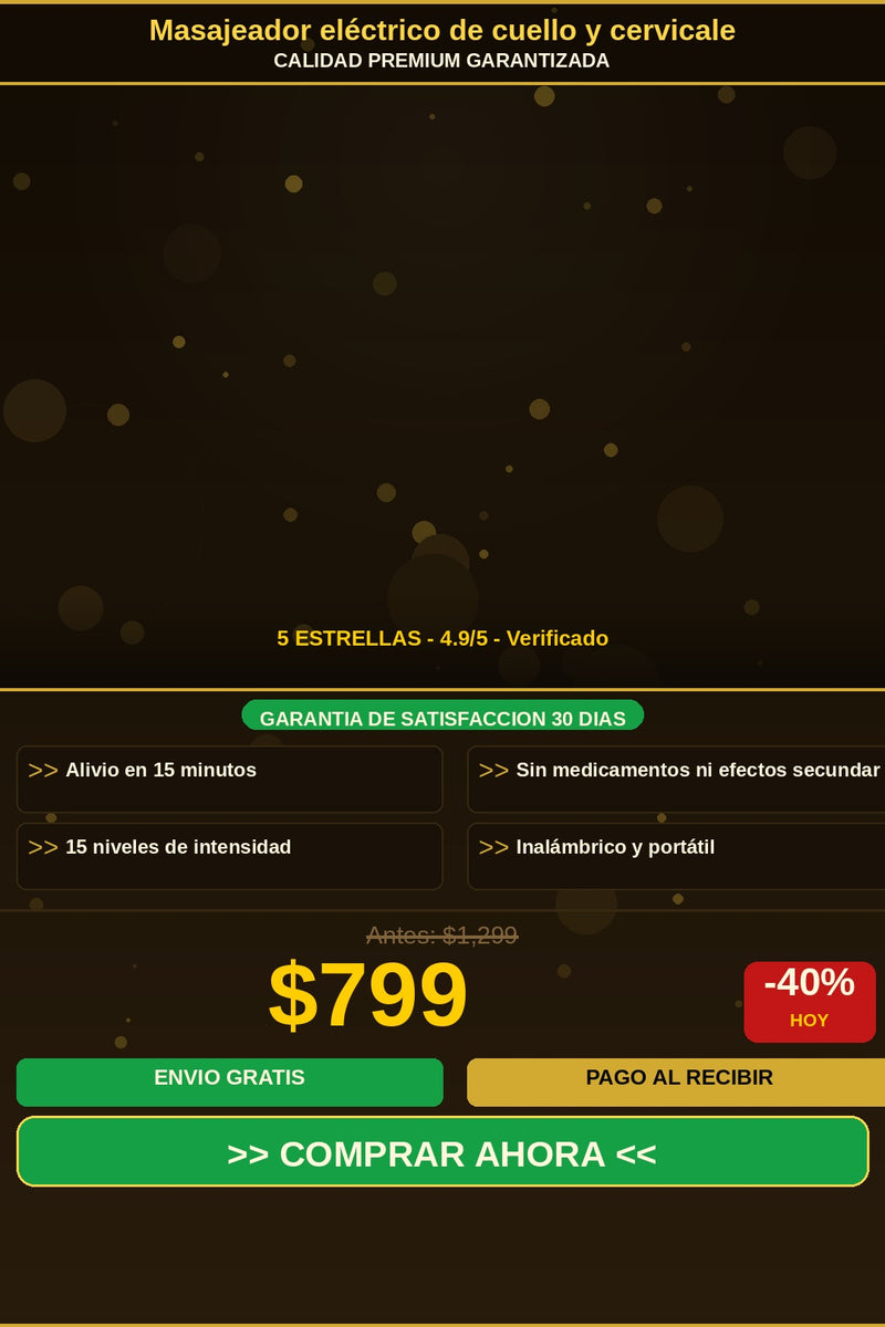 Masajeador eléctrico de cuello y cervicales con pulsos EMS — editorial