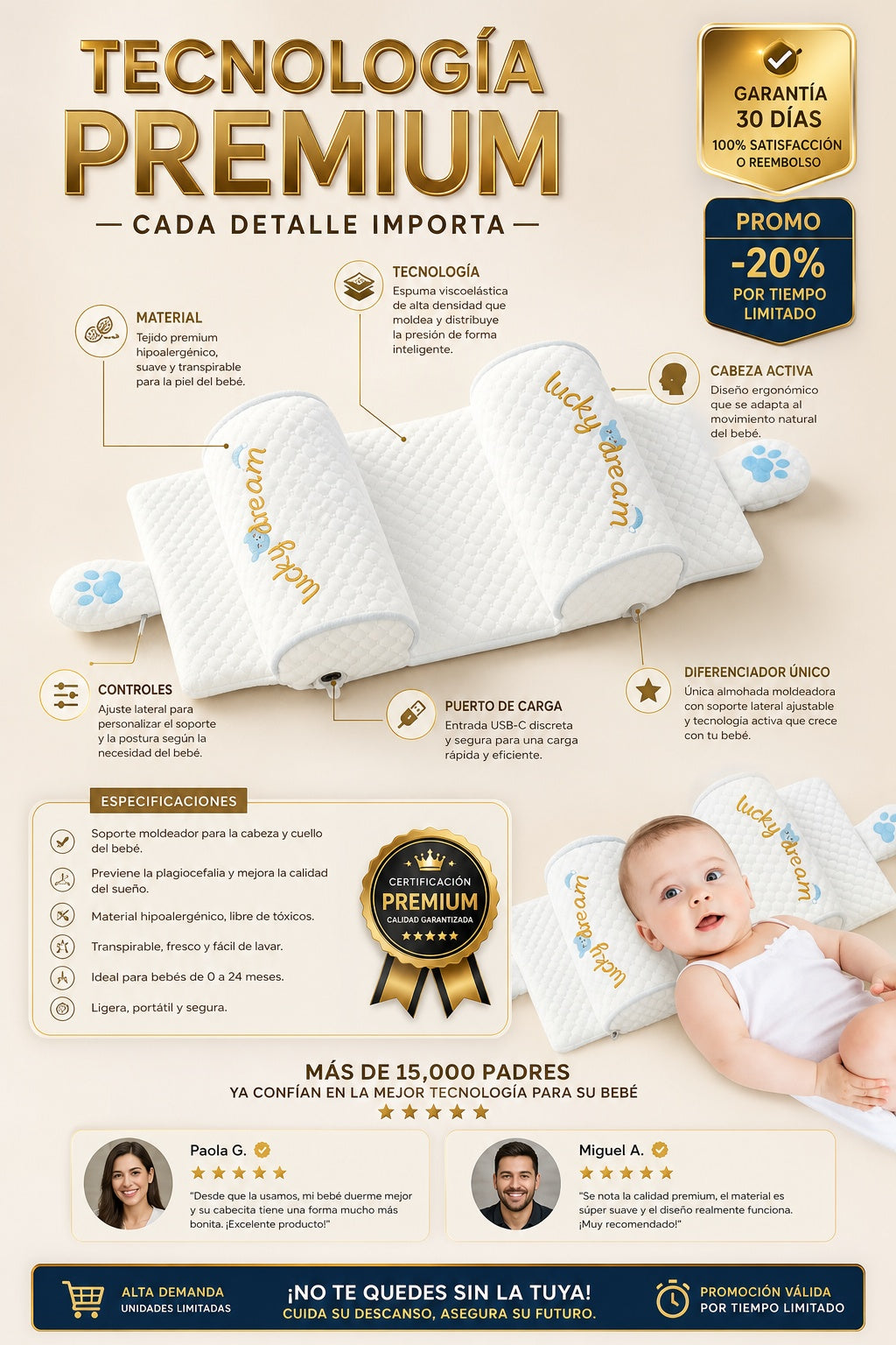 Almohada Moldeadora Para Bebe - imagen 7