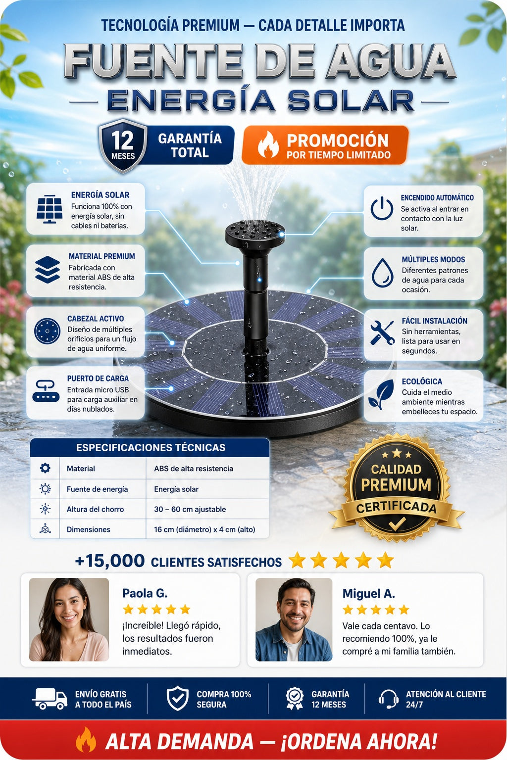 Fuente de Agua Solar - imagen 7