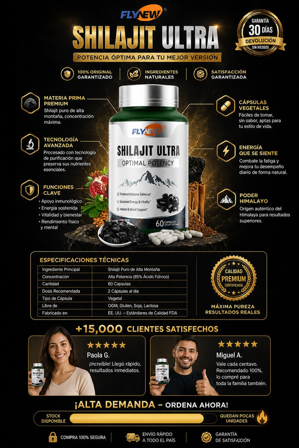 Shilajit Ultra Flynew 60 Capsulas - imagen 7
