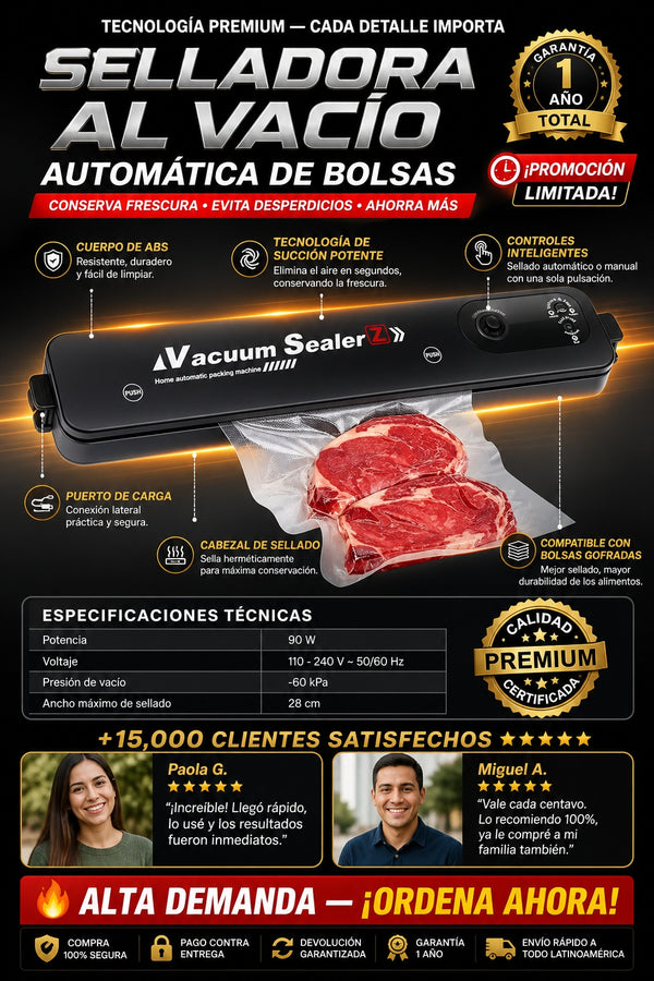 Selladora Al Vacio Automatica Bolsas - imagen 7