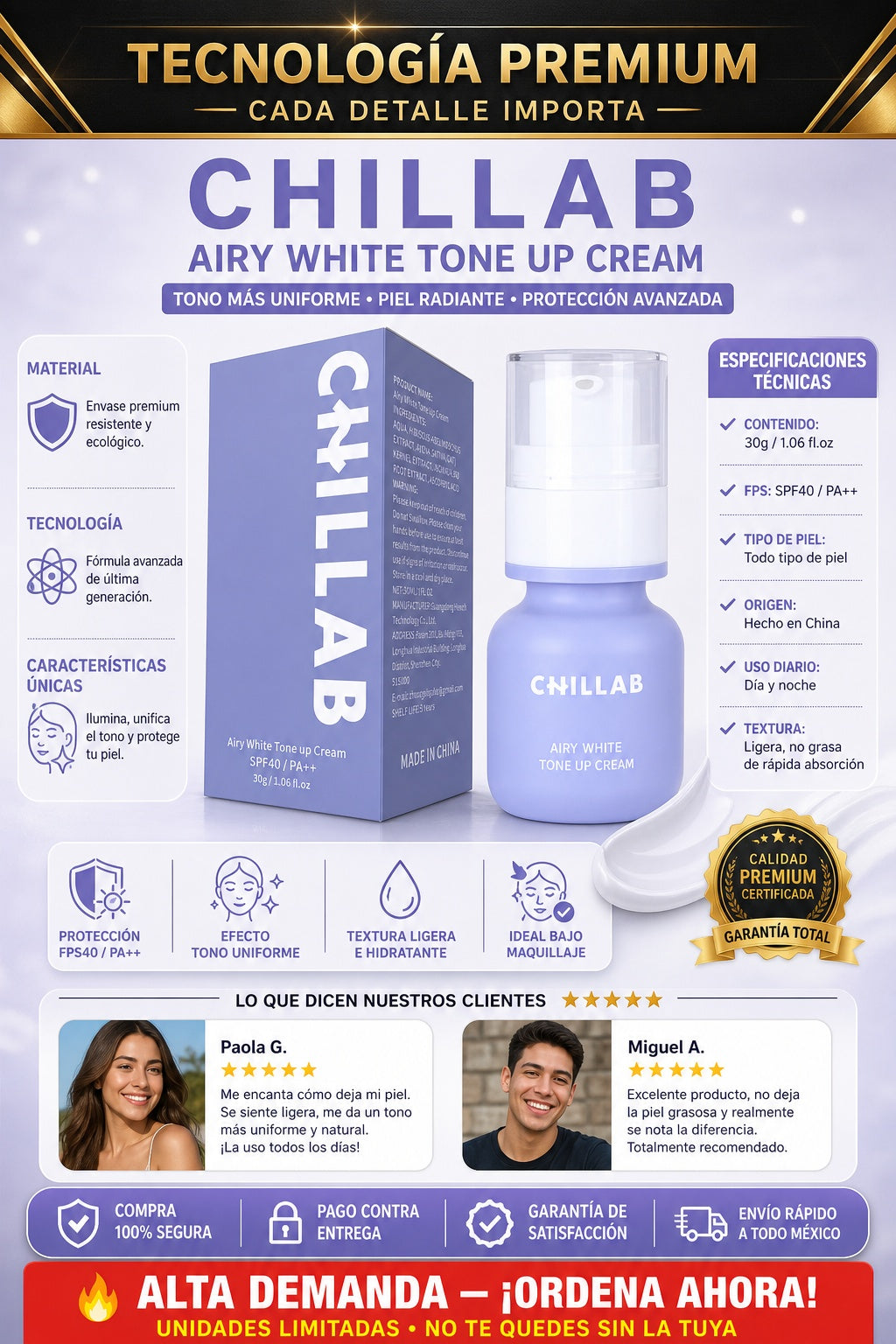 Crema Chillab Aclaradora Blanqueadora - imagen 7