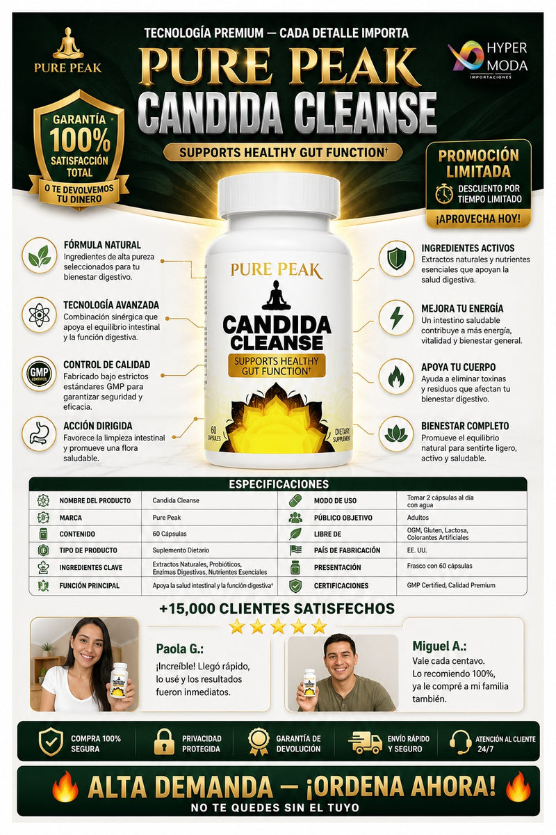 Suplemento Candida Cleanse 60 Capsulas - imagen 7