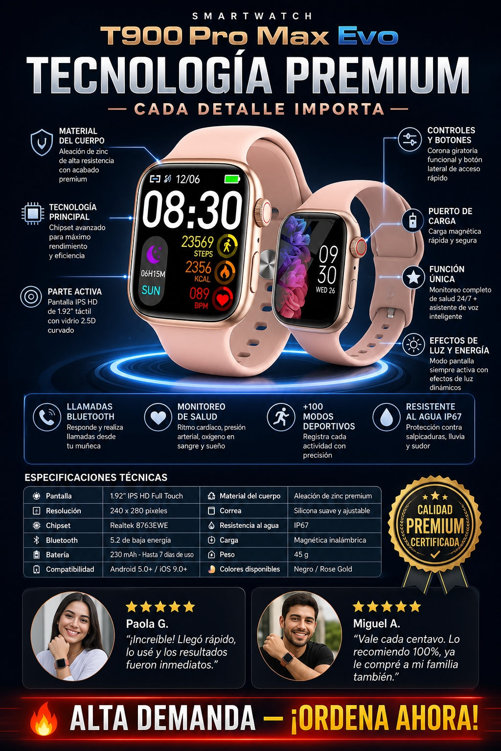 Smartwatch T900 Pro Max Evo - imagen 7
