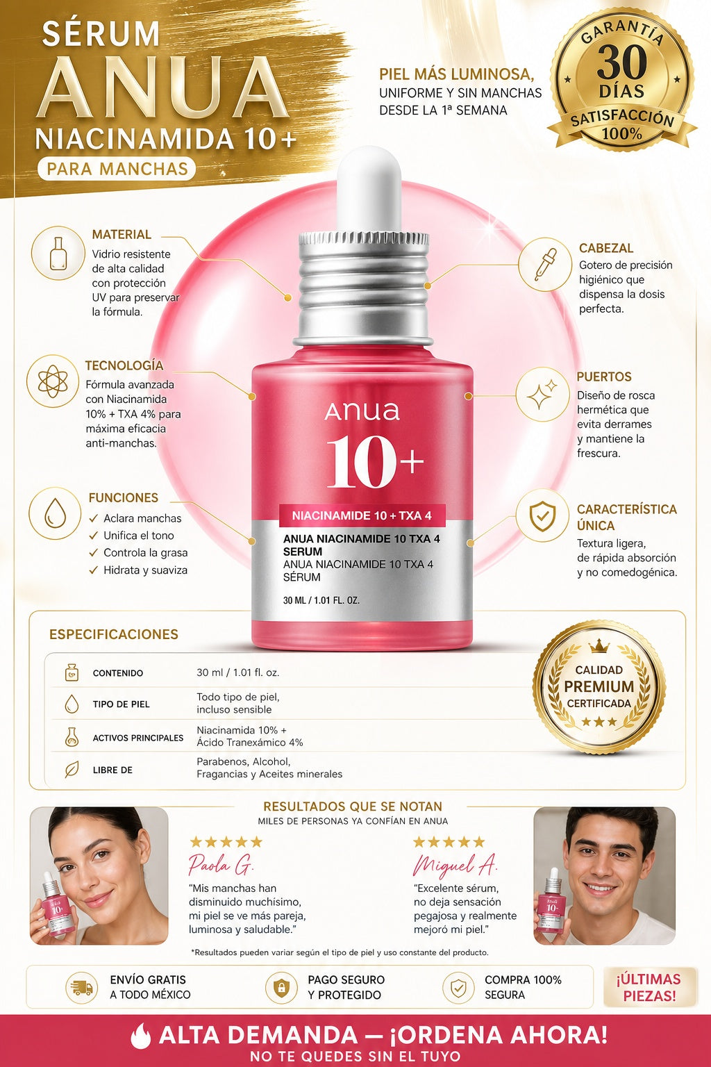 Serum Anua Niacinamide Para Manchas - imagen 7