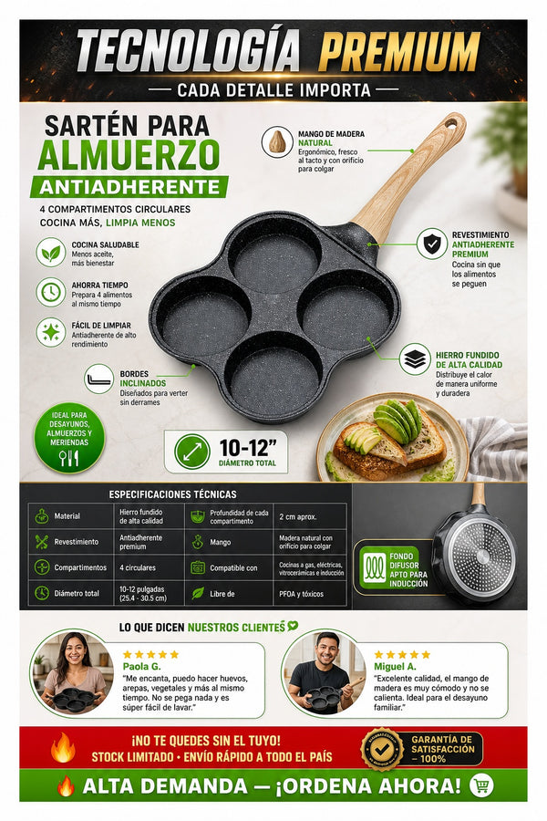 Sarten Para Almuerzo Antiadherente - imagen 7