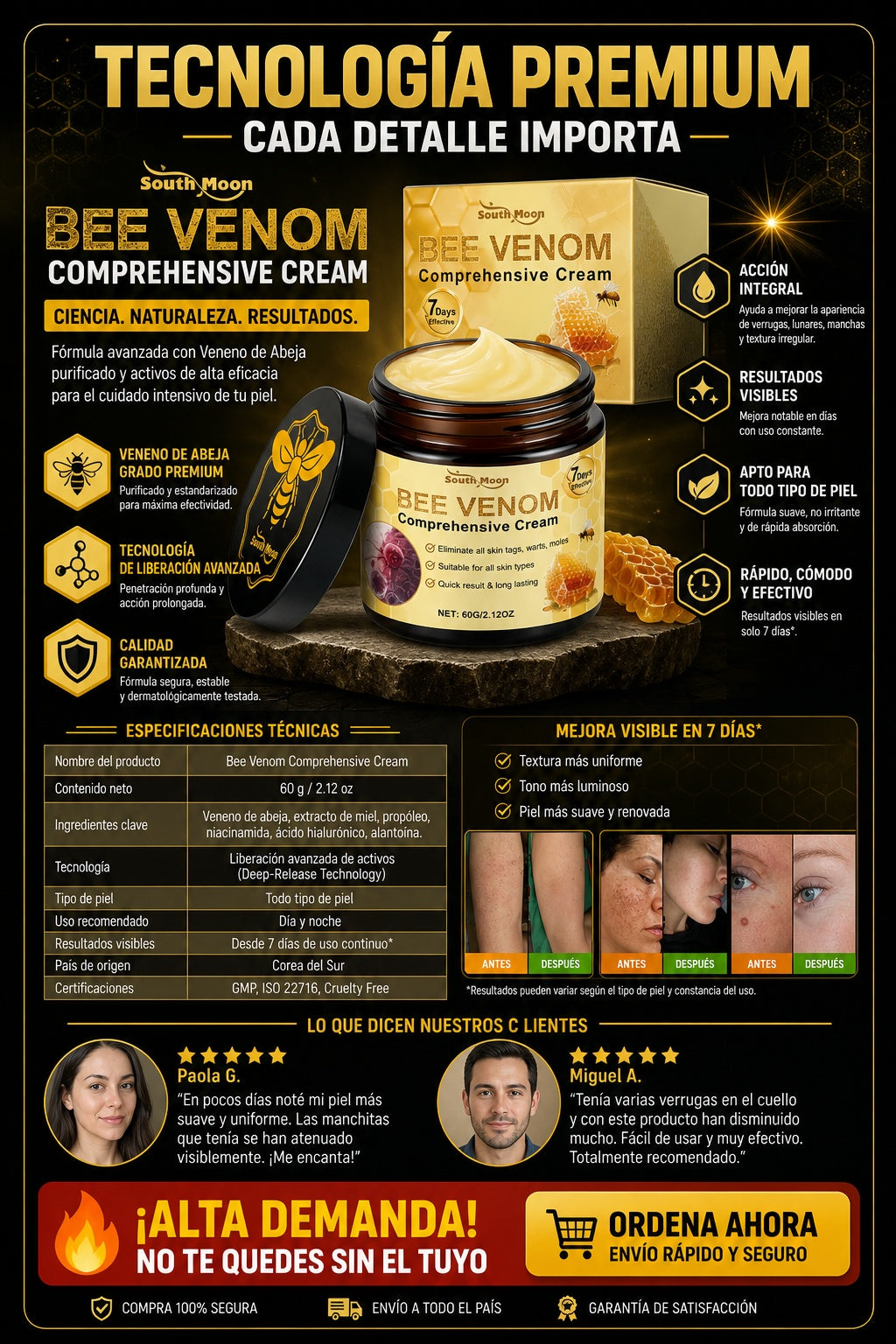 Crema Reparadora Veneno De Abeja - imagen 7