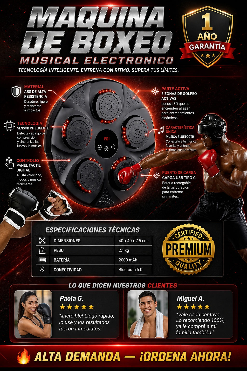 Maquina De Boxeo Musical Electronico - imagen 7
