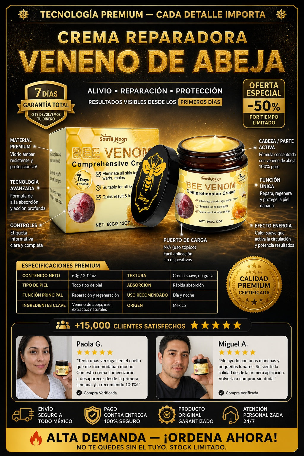 Crema Reparadora Veneno De Abeja - imagen 7