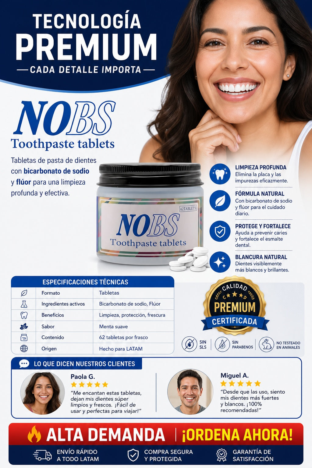 Nobs Tabletas Mineral Para Dientes - imagen 7