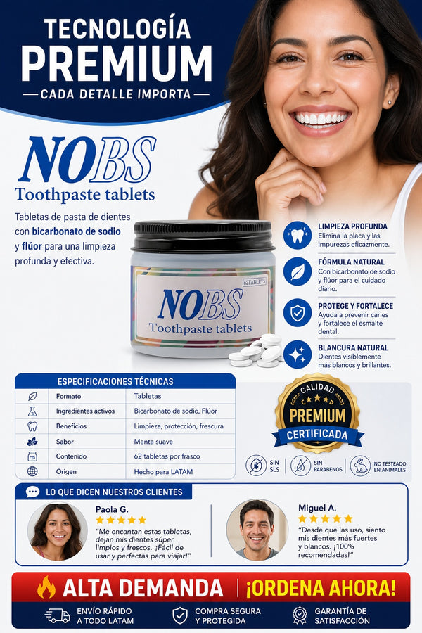 Nobs Tabletas Mineral Para Dientes - imagen 7