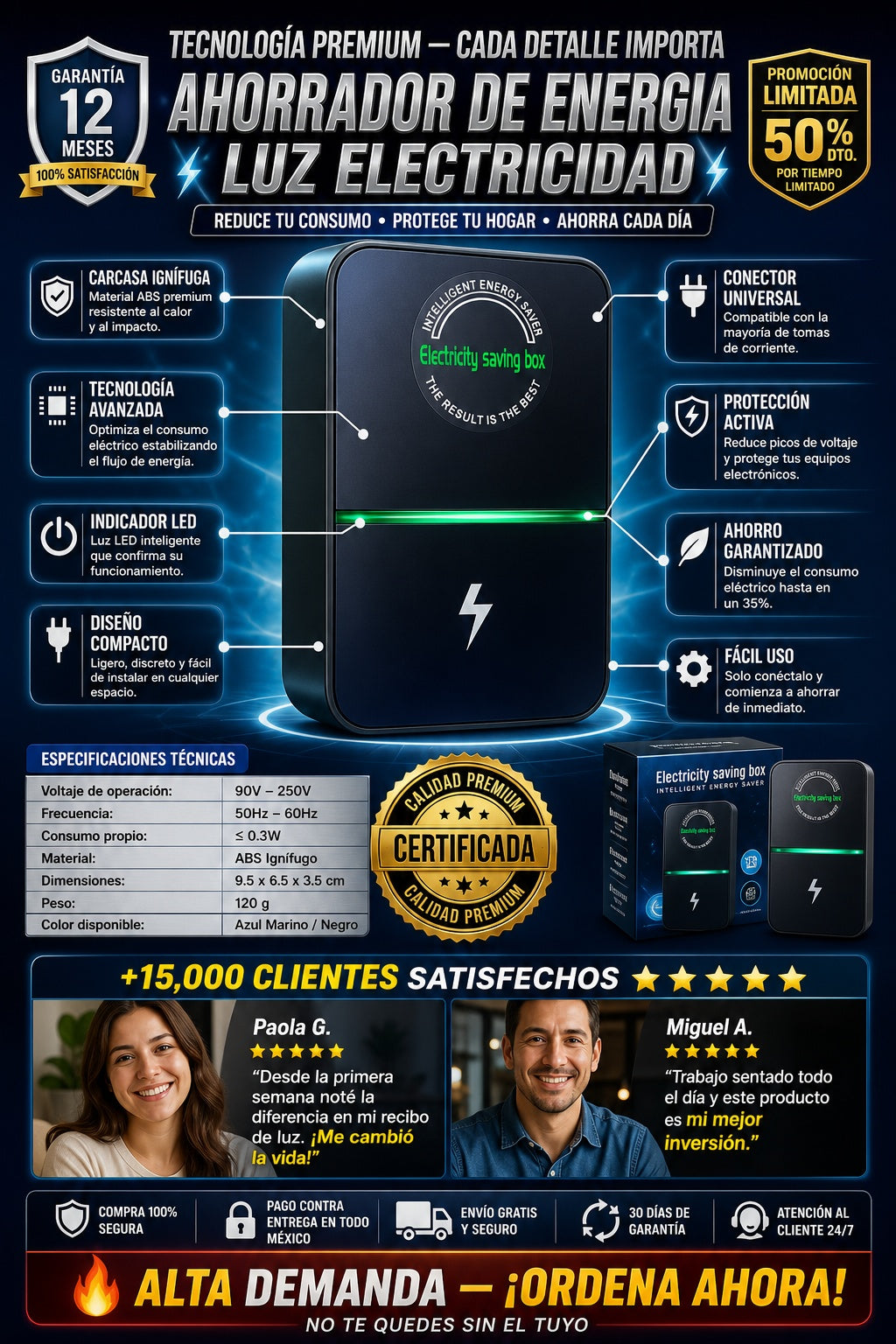 Ahorrador De Energia Luz Electricidad - imagen 7
