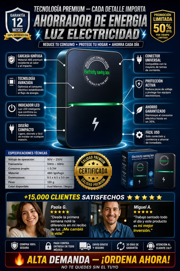 Ahorrador De Energia Luz Electricidad - imagen 7