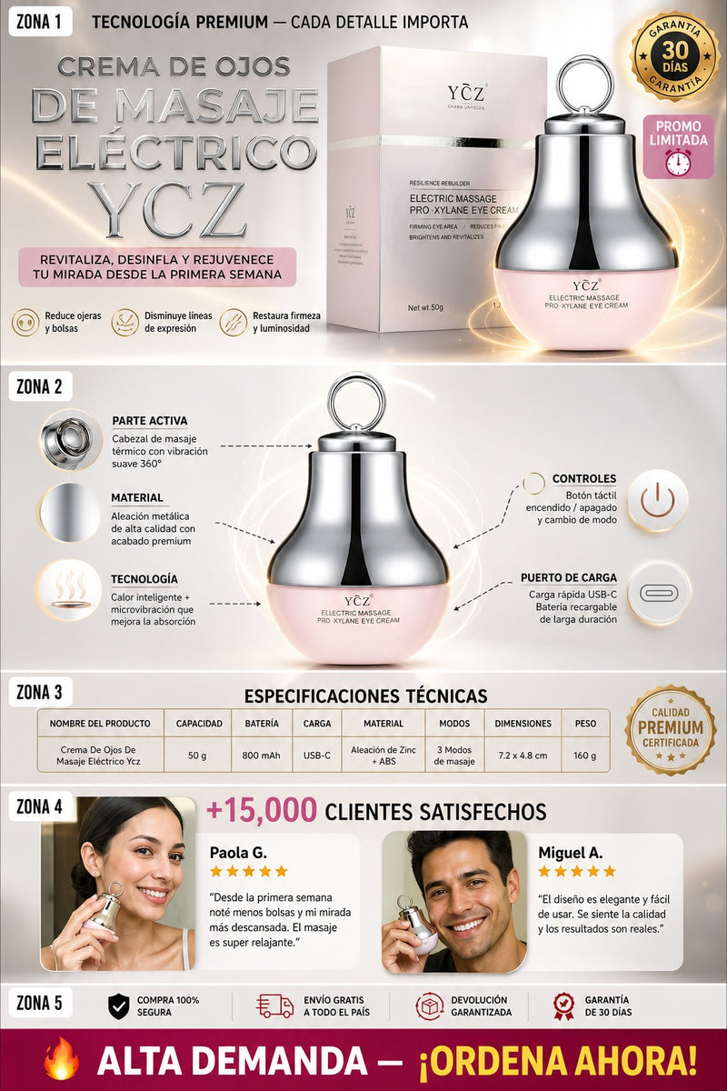 Crema De Ojos De Masaje Electrico Ycz - imagen 7
