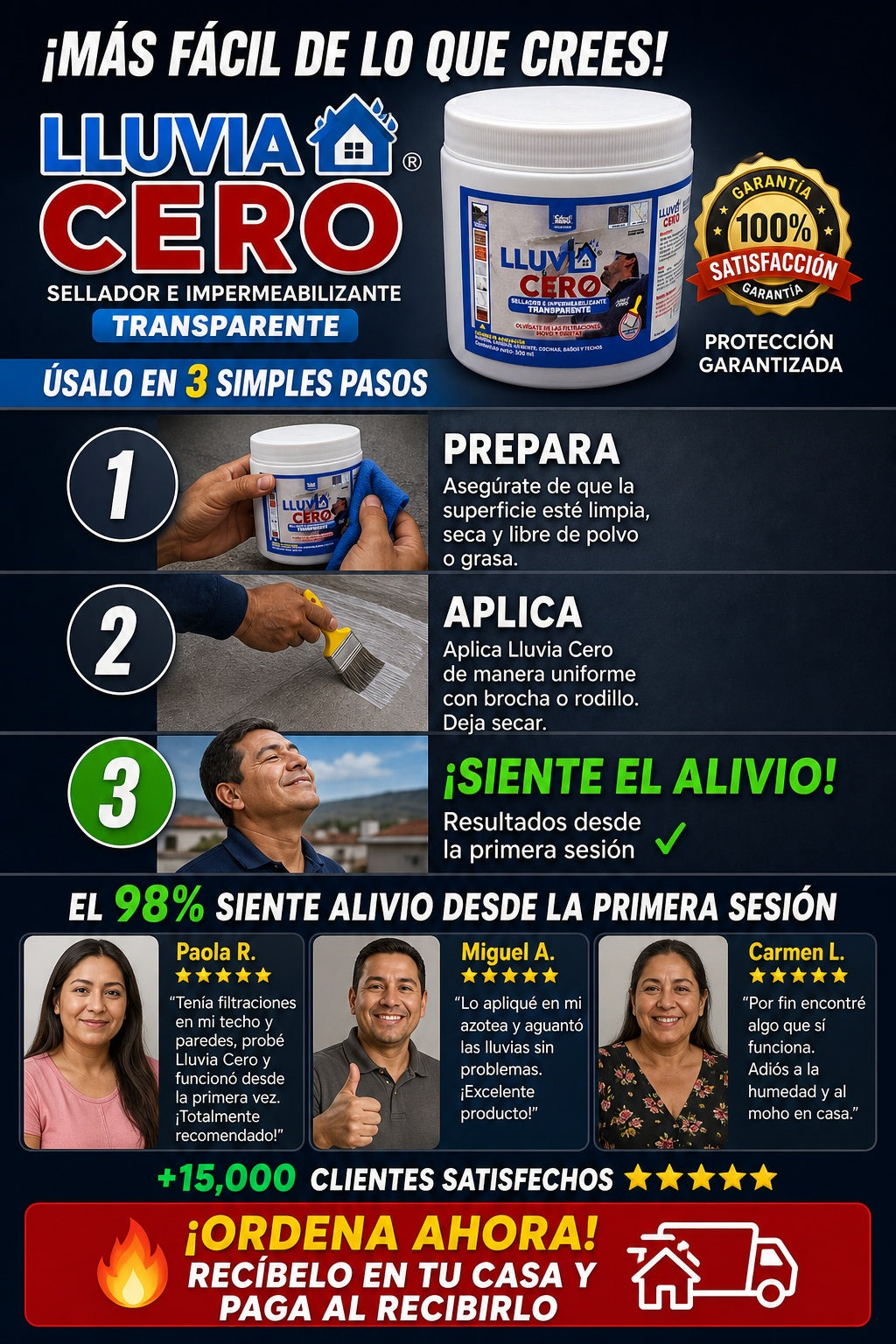 Lluvia Cero 500ml Impermeabilizante - imagen 8