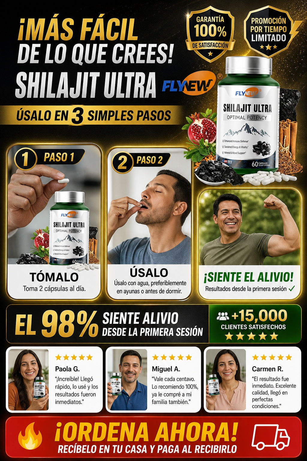 Shilajit Ultra Flynew 60 Capsulas - imagen 8