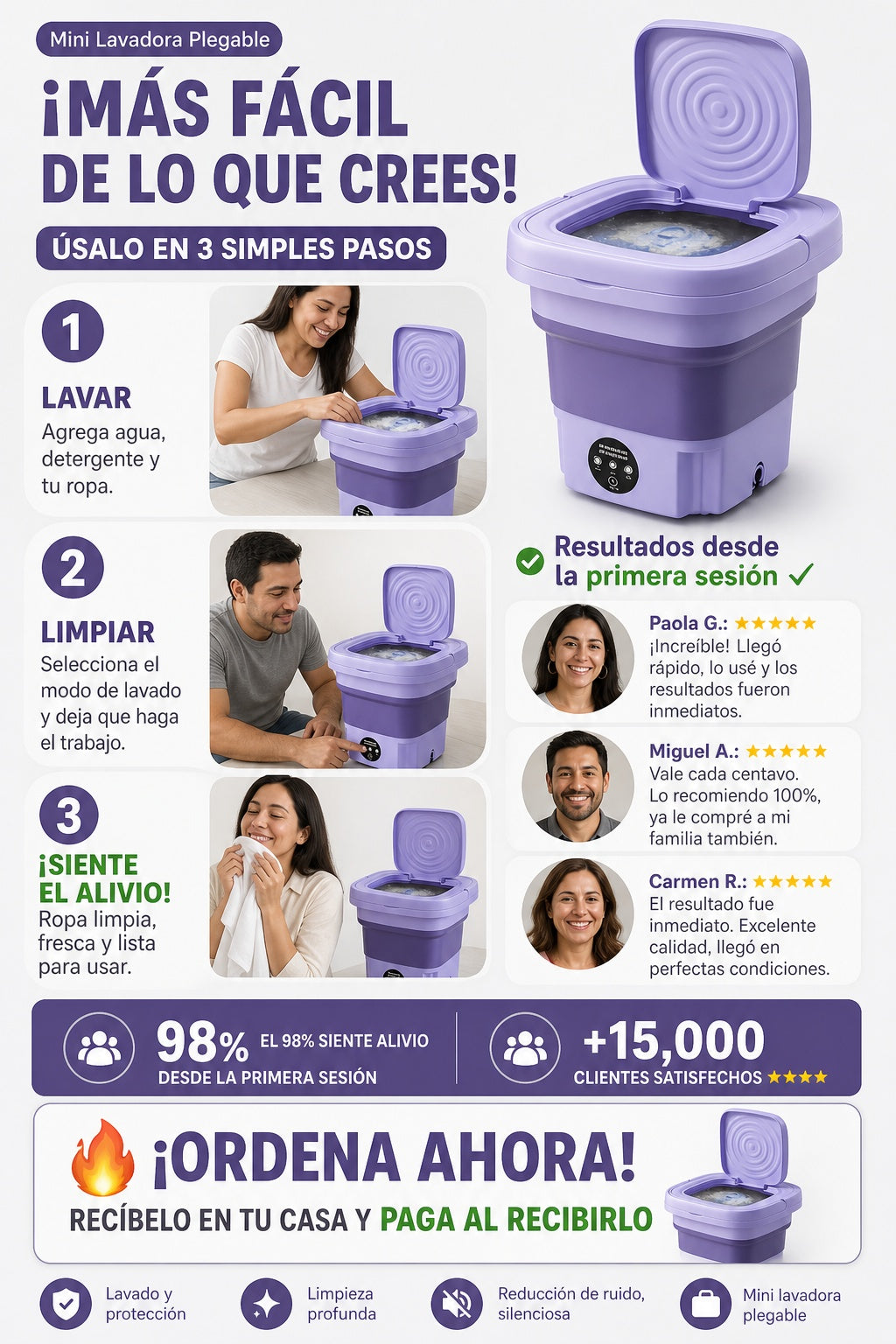 Mini Lavadora Portatil Ropa - imagen 8