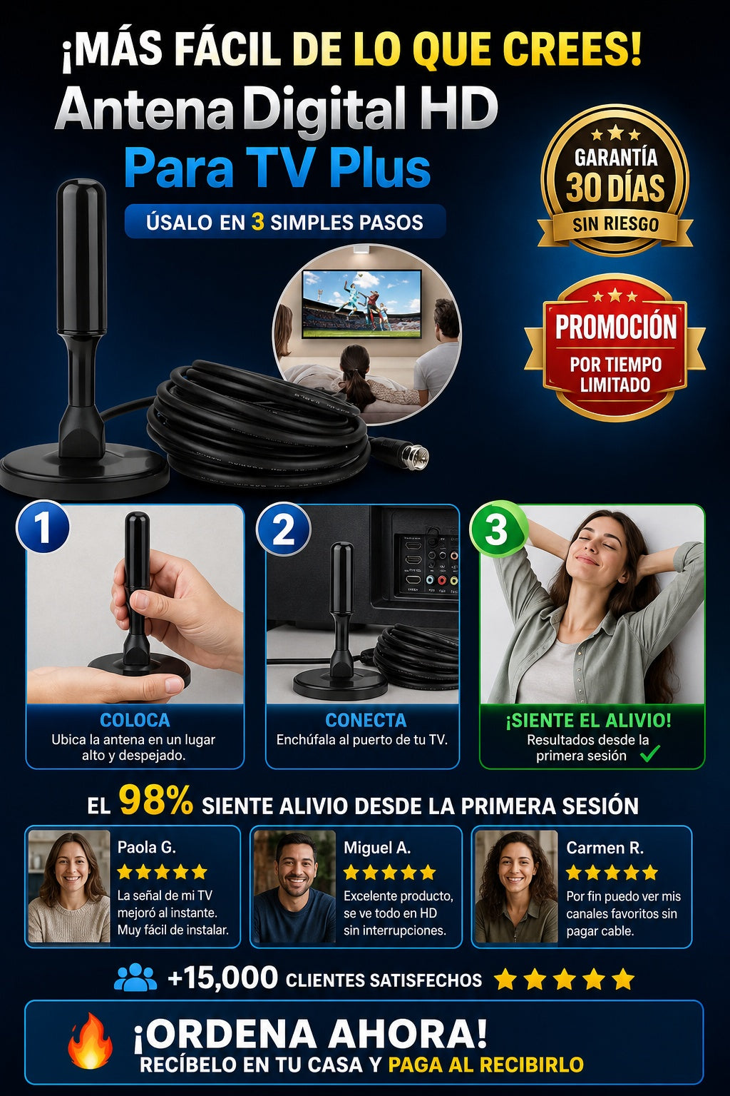 Antena Digital Hd Para Tv Plus - imagen 8