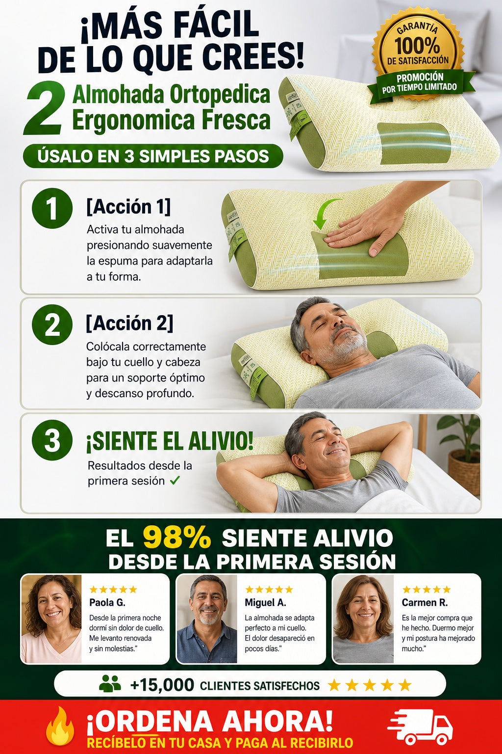 2 Almohada Ortopedica Ergonomica Fresca - imagen 8