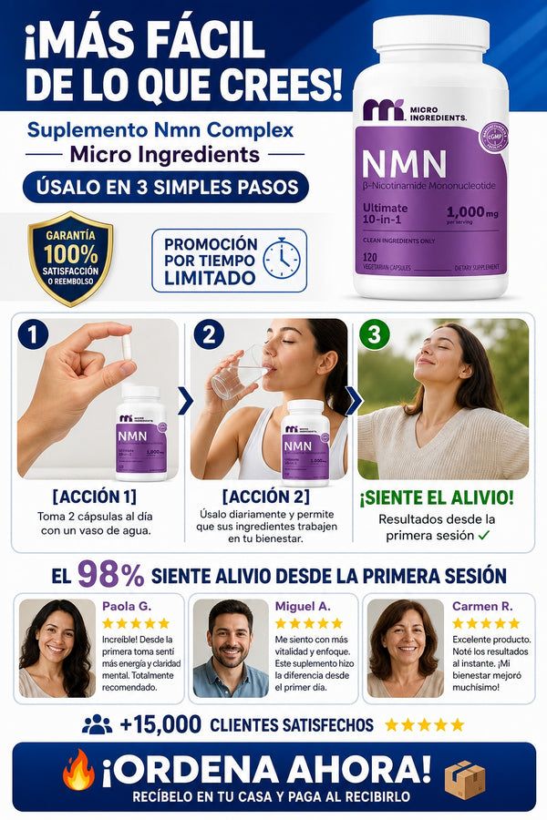 Suplemento Nmn Complex Micro Ingredients - imagen 8