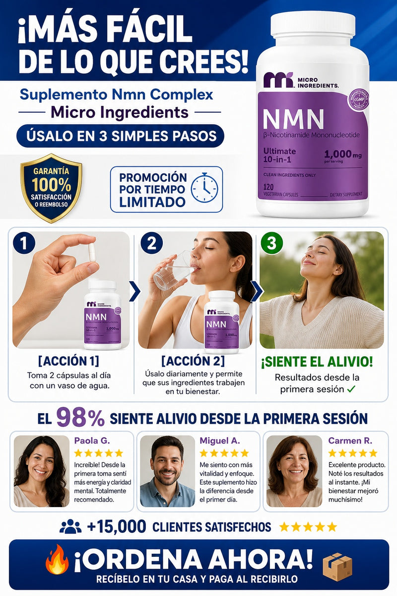 Suplemento Nmn Complex Micro Ingredients - imagen 8
