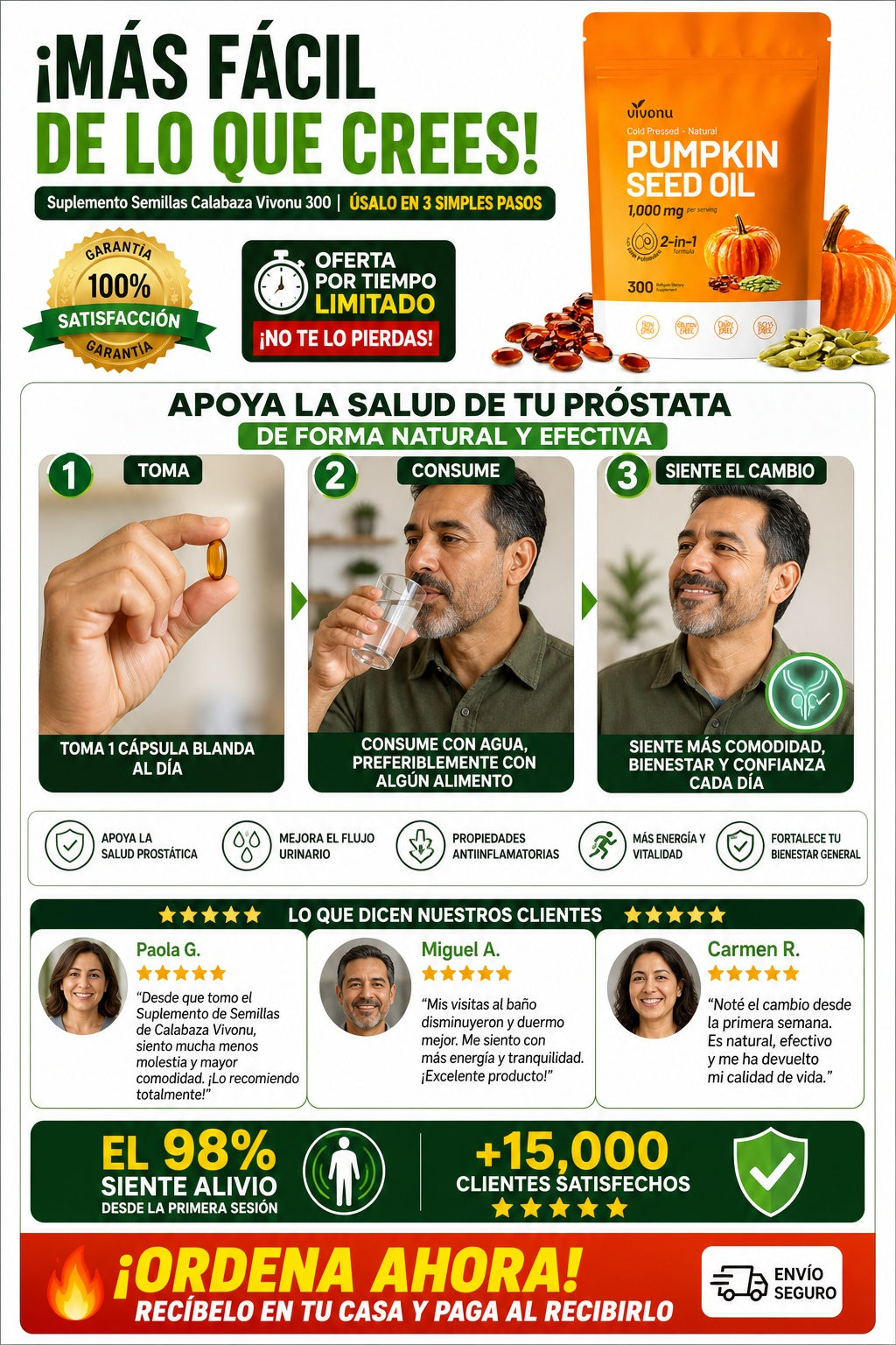 Suplemento Semillas Calabaza Vivonu 300 - imagen 8