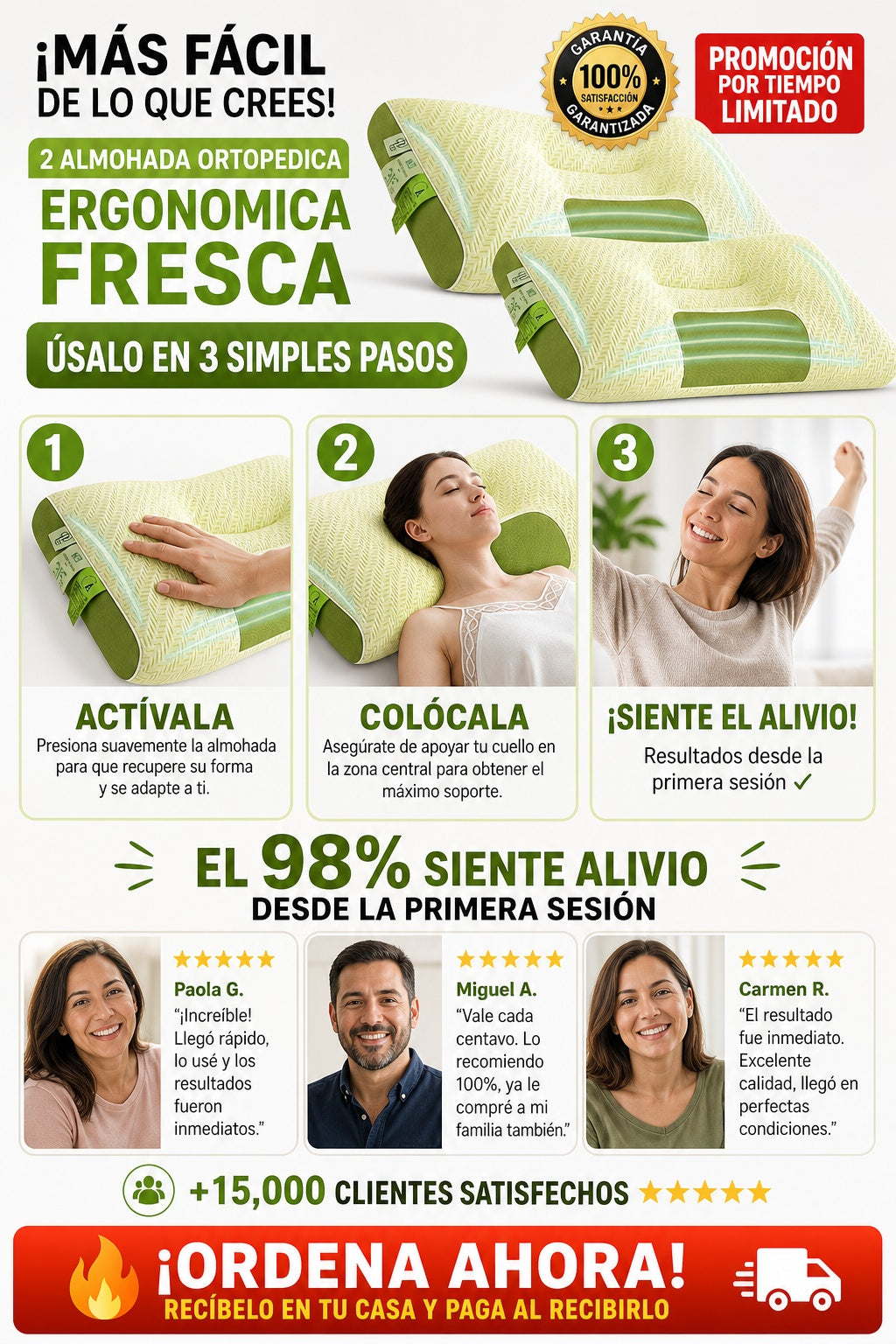2 Almohada Ortopedica Ergonomica Fresca - imagen 8