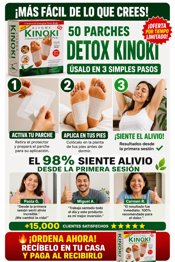 50 Parches Detox Kinoki - imagen 8