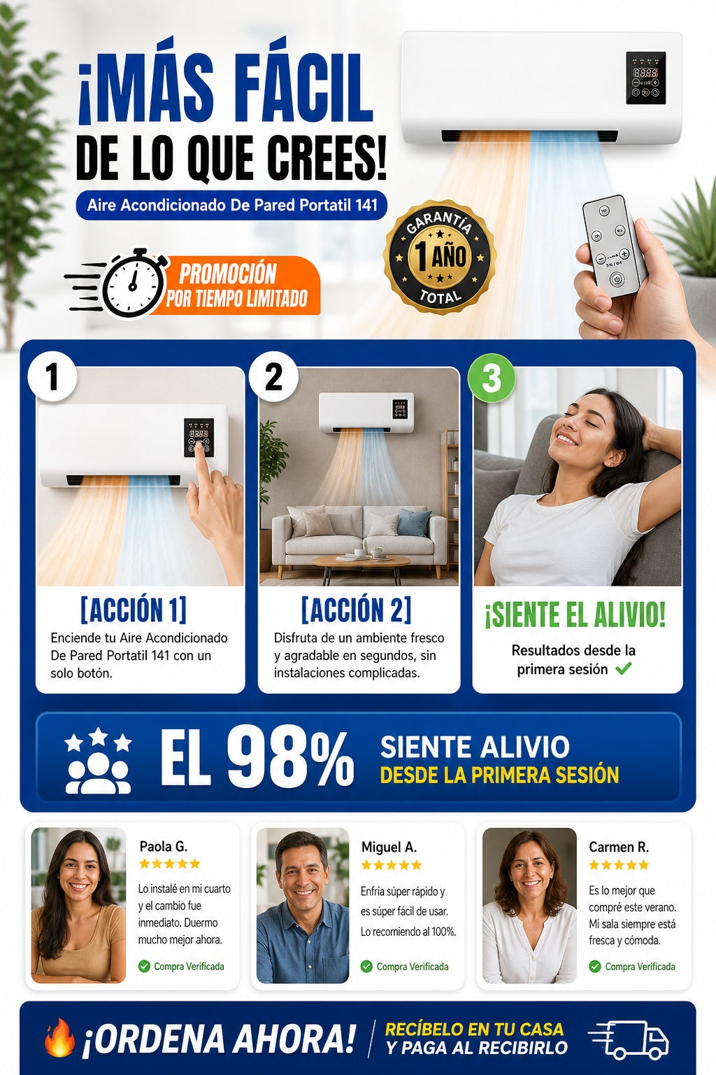 Aire Acondicionado De Pared Portatil 141 - imagen 8