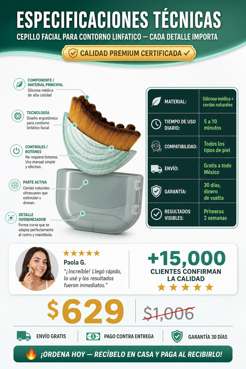 Cepillo Facial Para Contorno Linfatico - sección 8