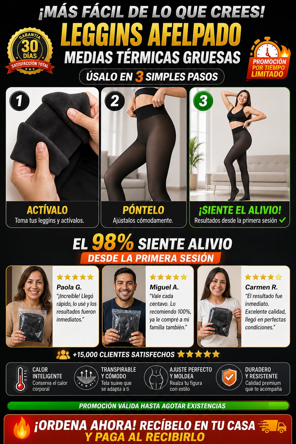 Leggins Afelpado Medias Termicas Gruesas - imagen 8
