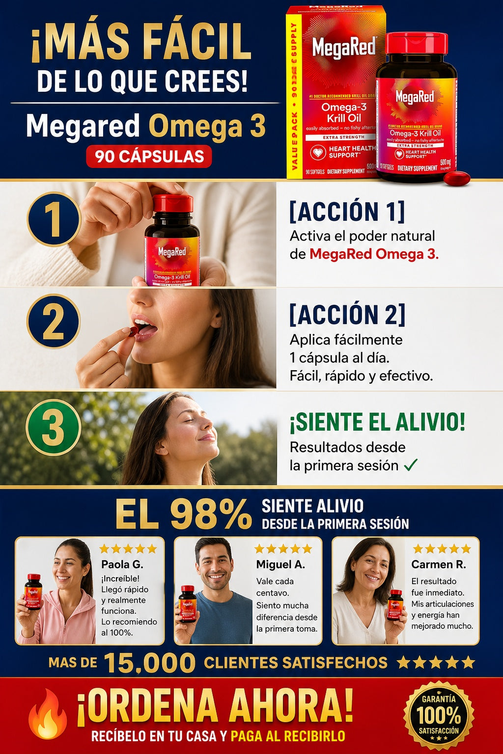 Suplemento Megared Omega 3 90 Capsu - imagen 8