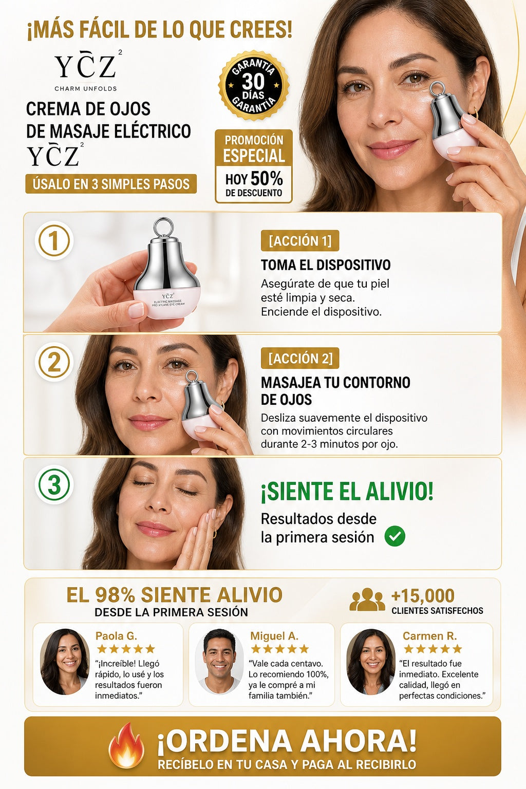 Crema De Ojos De Masaje Electrico Ycz - imagen 8