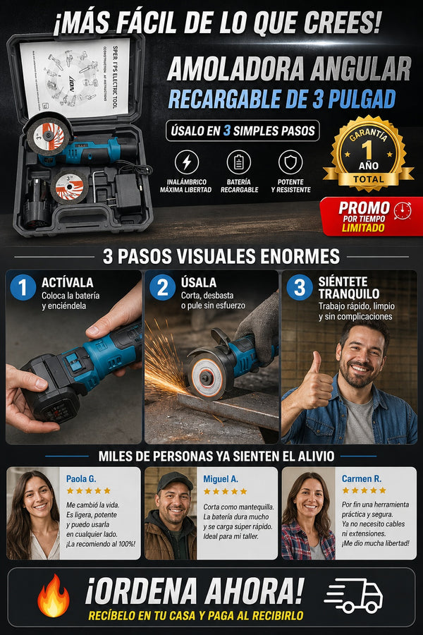Amoladora Angular Recargable De 3 Pulgad - imagen 8