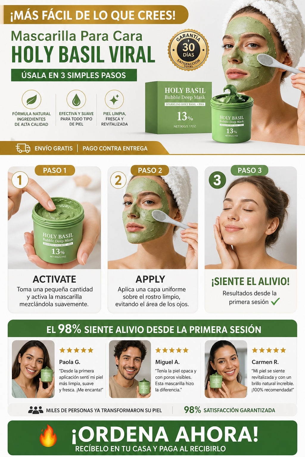 Mascarilla Para Cara Holy Basil Viral - imagen 8