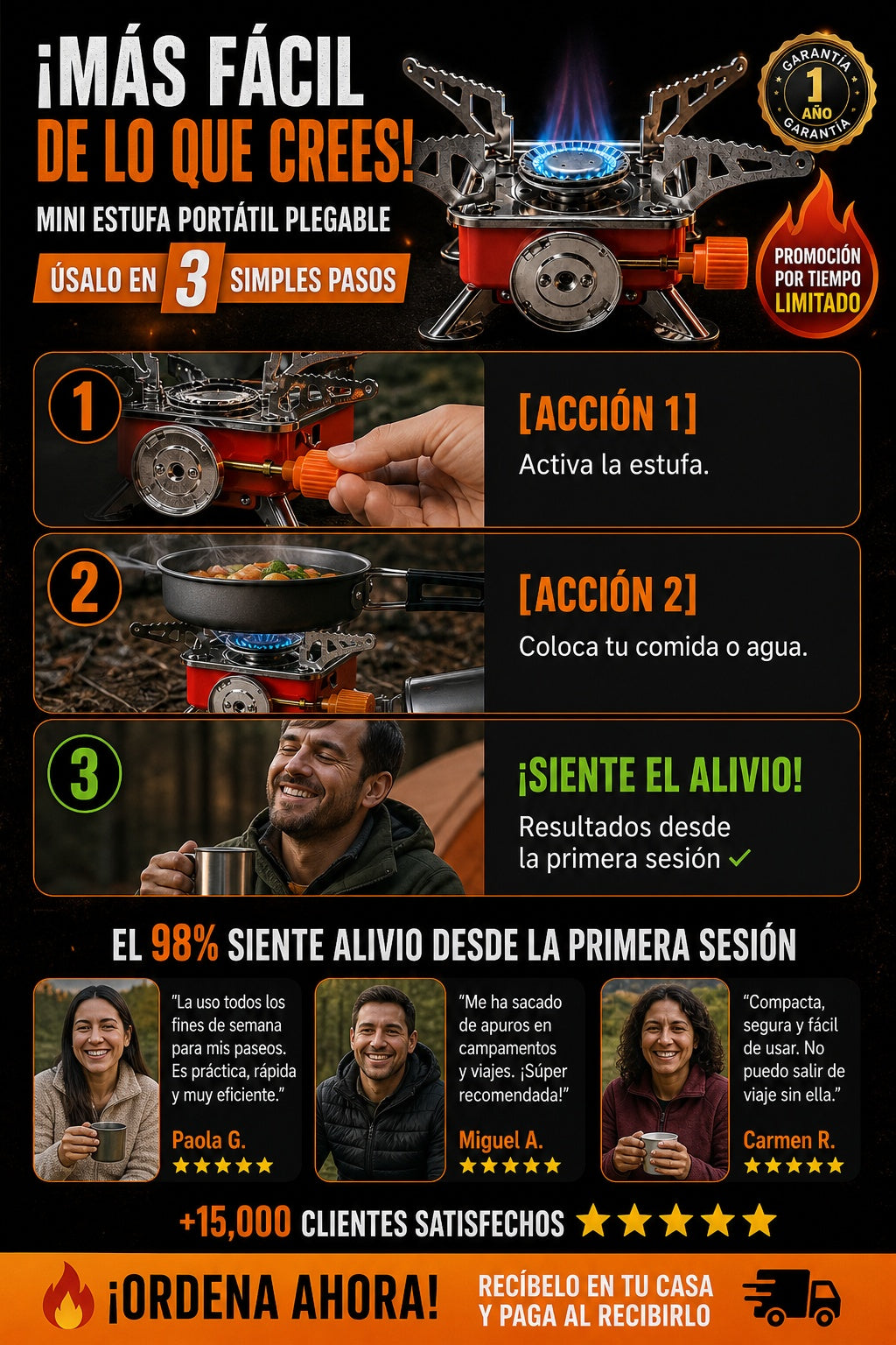 Estufa Portatil De Gas Para Camping - imagen 8