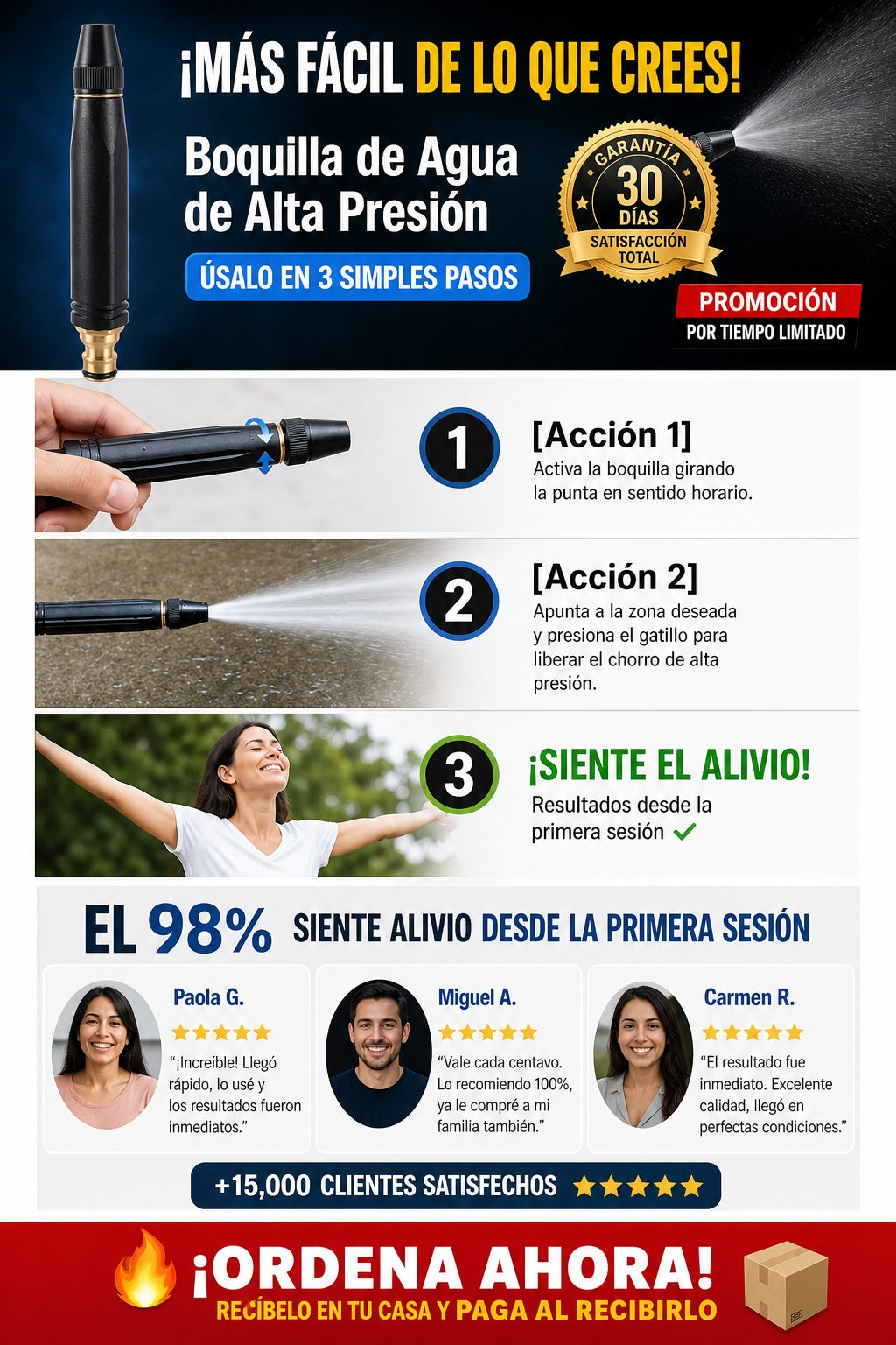 Pistola De Alta Presion De Agua Boquilla - imagen 8