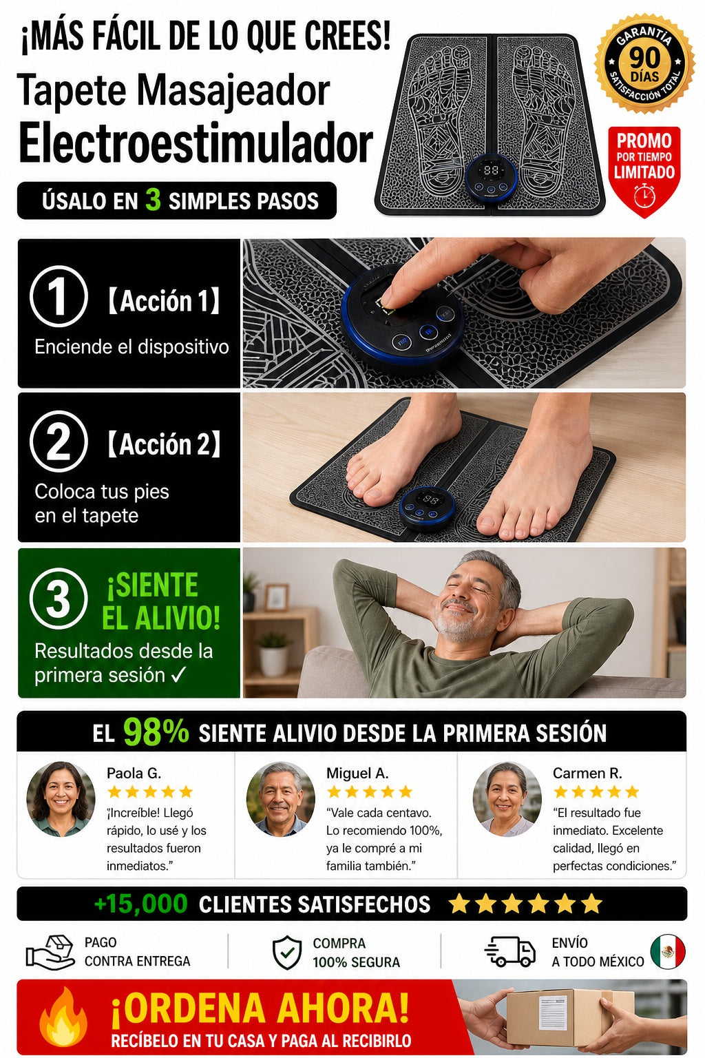 Tapete Masajeador Electroestimulador - imagen 8