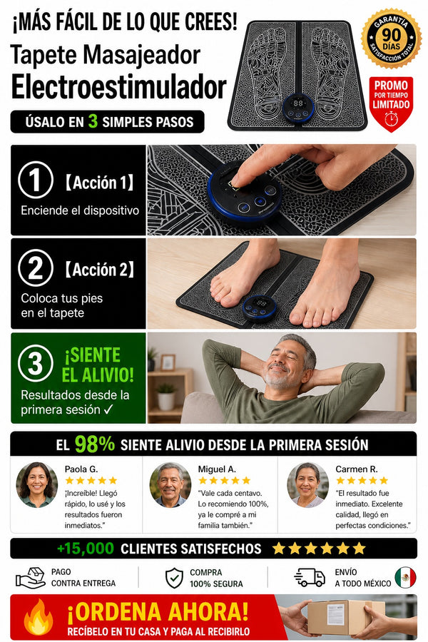Tapete Masajeador Electroestimulador - imagen 8