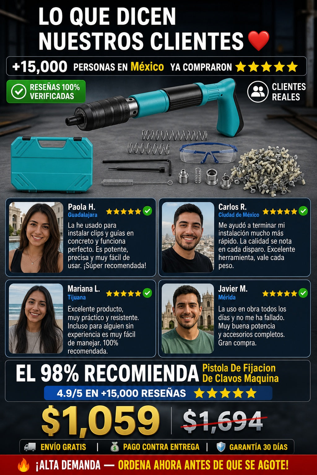 Pistola De Fijacion De Clavos Maquina - sección 9